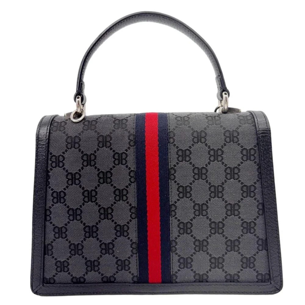 Gucci  X BALENCIAGA The Hacker Project BB Supreme Monogram Canvas Shoulder Bag - Picture 3 of 11
